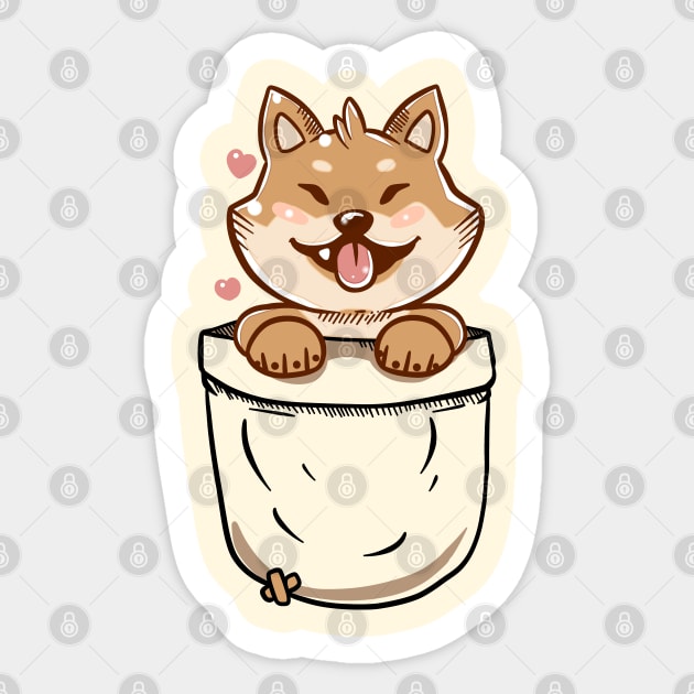 Pocket Shiba Inu Sticker by TechraPockets